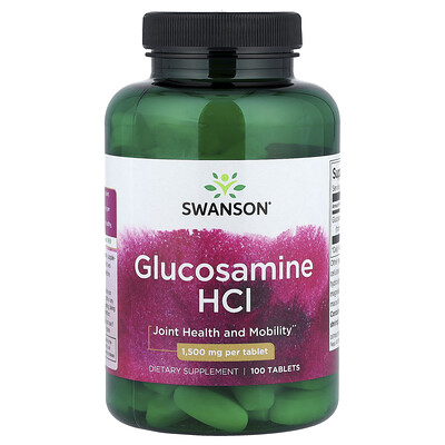Swanson, Clorhidrato de glucosamina, 1500 mg, 100 comprimidos