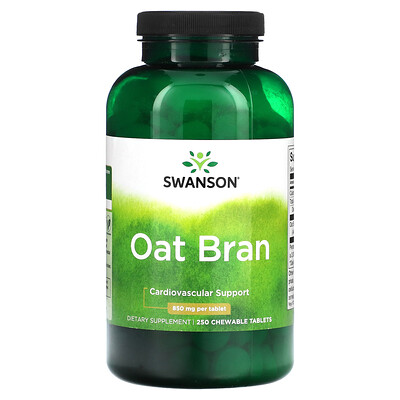 

Swanson Oat Bran 850 mg 250 Chewable Tablets