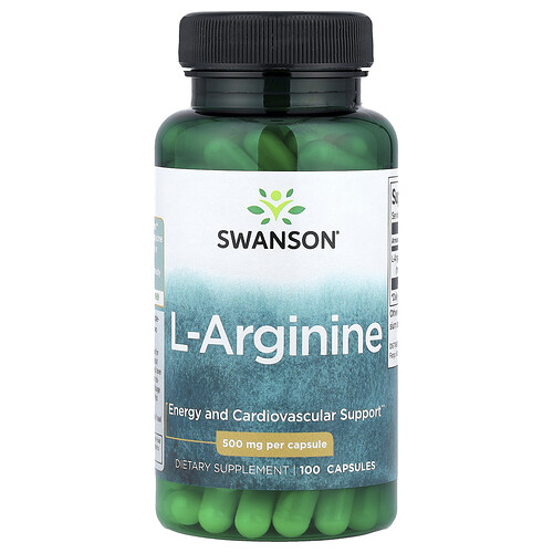Swanson Vitamins L-Arginine, 500 mg, 100 Capsules