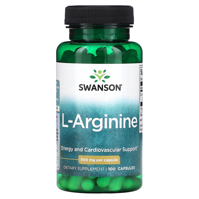 Swanson, L-Arginine, 500 mg, 100 Capsules