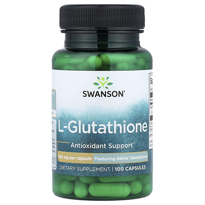 Swanson Vitamins, L-glutatión, 100 mg, 100 cápsulas