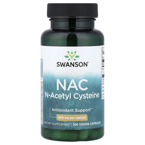 Swanson Vitamins, NAC, 600 mg, 100 vegane Kapseln