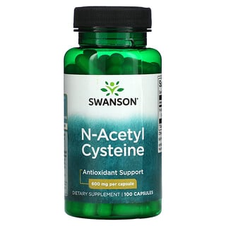 Swanson, N-acetilcisteína, Protección antioxidante, 600 mg, 100 cápsulas