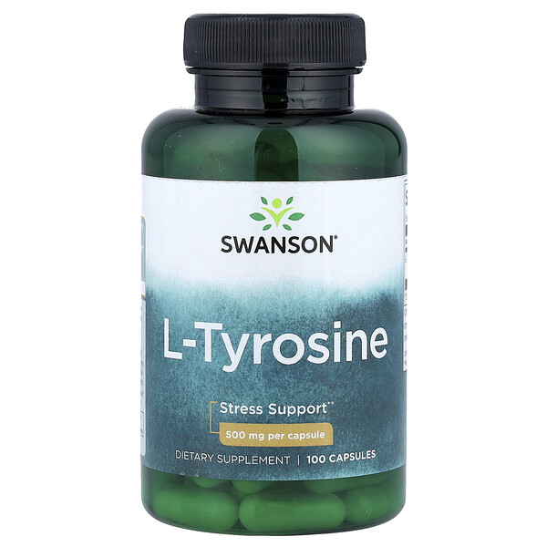 Swanson Vitamins L-Tyrosine, 500 mg, 100 Capsules