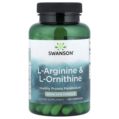 Swanson Vitamins, L-arginina y L-ornitina, 100 cápsulas