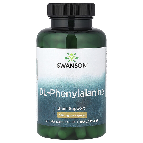 Swanson Vitamins DL-Phenylalanine, 500 mg, 100 Capsules