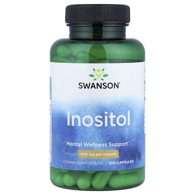 Swanson Vitamins, Inositol, 650 mg, 100 cápsulas