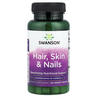 Swanson Vitamins, Hair, Skin & Nails, 60 Vegan Tablets