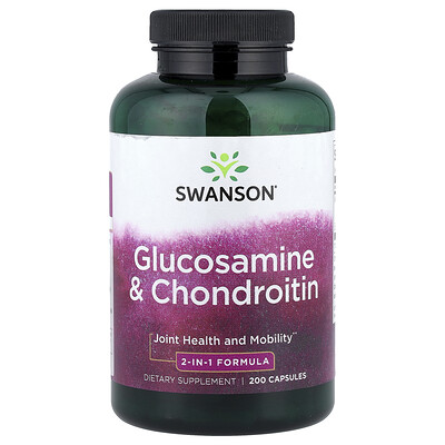 Swanson Vitamins, Glucosamina y condroitina, 200 cápsulas