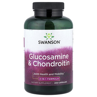 Swanson Vitamins, Glucosamina y condroitina, 200 cápsulas