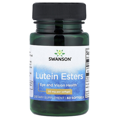 Swanson, Ésteres de luteína, 20 mg, 60 cápsulas blandas