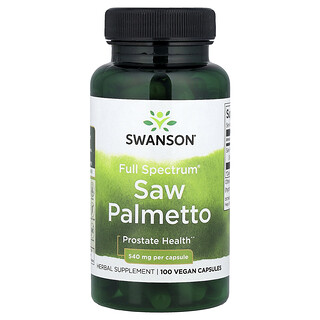 Swanson Vitamins, Full Spectrum®（フルスペクトラム）ノコギリヤシ、540mg、ヴィーガンカプセル100粒