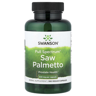 Swanson Vitamins, Full Spectrum® Saw Palmetto, 540 mg, 100 Vegan Capsules