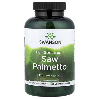 Swanson Vitamins, Full Spectrum® Saw Palmetto, 540 mg, 250 Vegan Κάψουλες