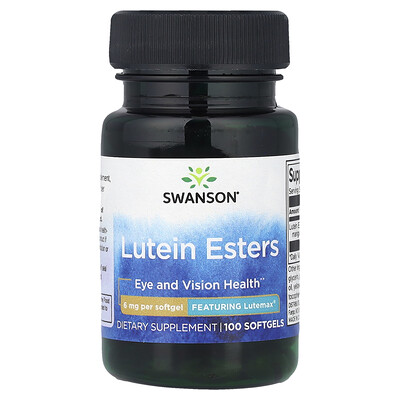 Swanson Vitamins, Ésteres de luteína, 6 mg, 100 cápsulas blandas