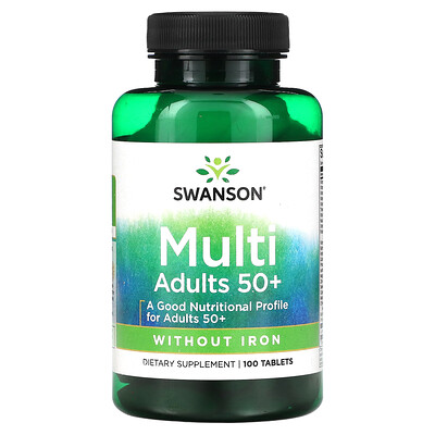 Swanson Multi Adults 50+ 100 Tablets