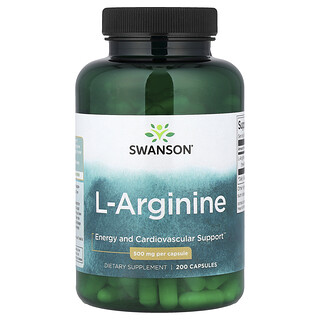Swanson Vitamins, L-arginin, 500 mg, 200 kapszula