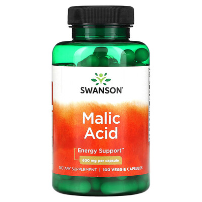

Swanson Malic Acid 600 mg 100 Veggie Capsules