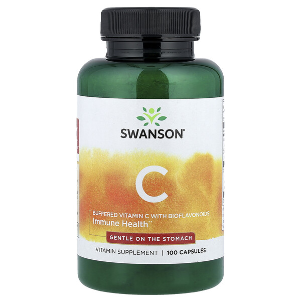 Swanson Vitamins Buffered Vitamin C with Bioflavonoids, 100 Capsules