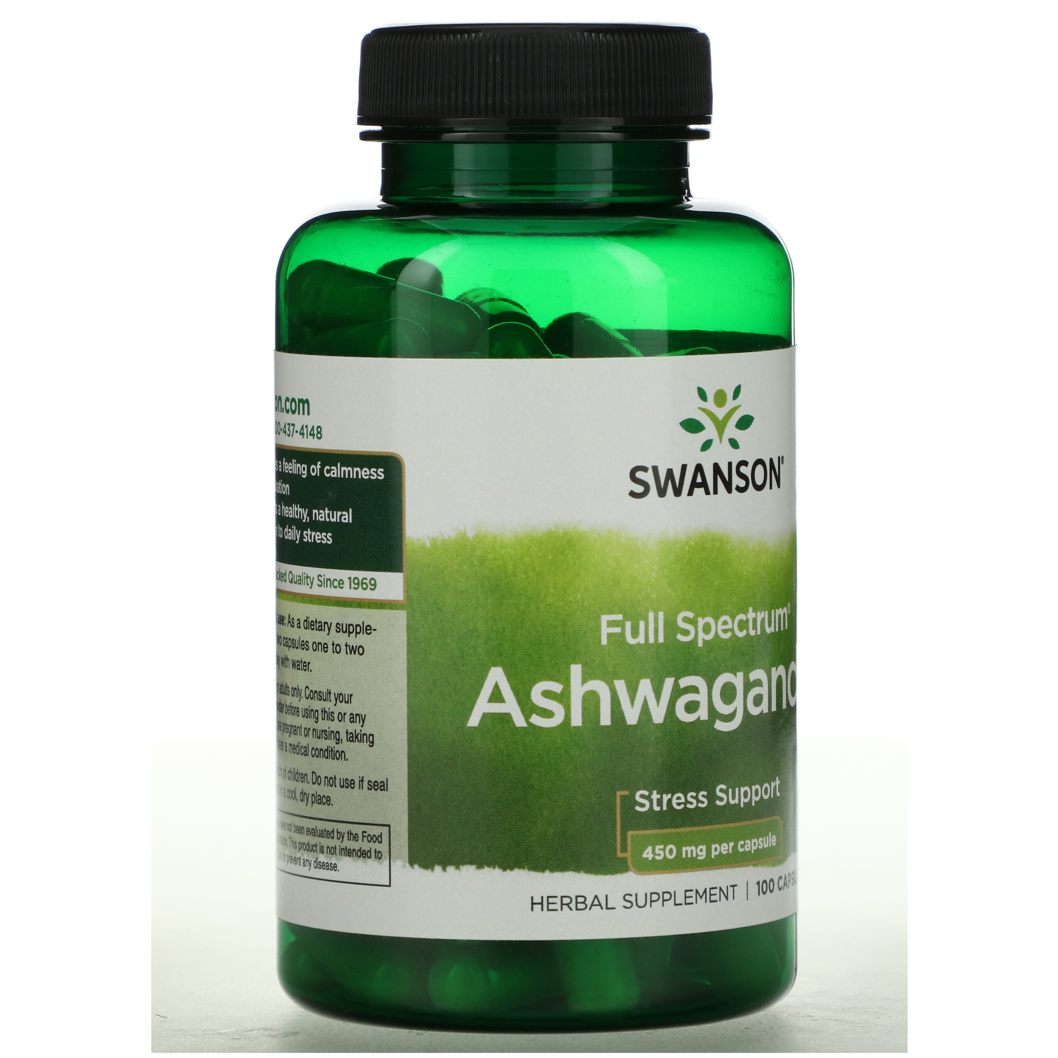 Swanson Vitamins, Full Spectrum® Ashwagandha, 450 mg, 100 Vegan Capsules