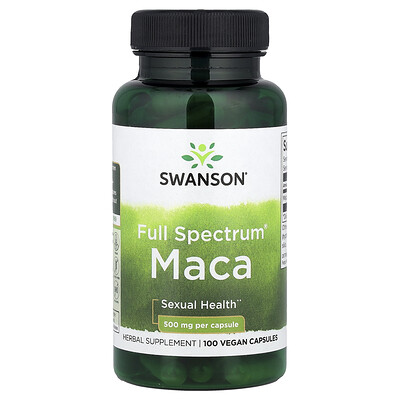 Swanson, Maca Full Spectrum®, 500 mg, 100 cápsulas veganas