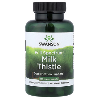 Swanson Vitamins, Full Spectrum®, Cardo-mariano, 500 mg, 100 Cápsulas Veganas