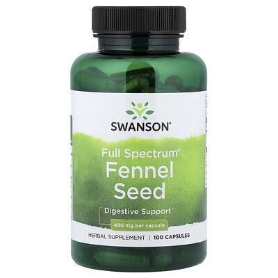 Product Image for Swanson, Full Spectrum Fennel Seed, 480 mg, 100 Capsules