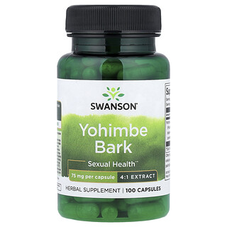 Swanson Vitamins, Yohimbe-schors, 75 mg, 100 capsules