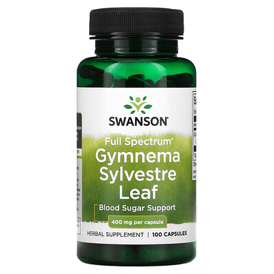 

Swanson, Gymnema Sylvestre Leaf, Full Spectrum, 400 mg, 100 Capsules