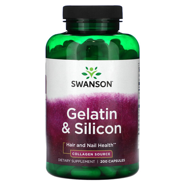 Swanson‏, Gelatin & Silicon, 200 Capsules