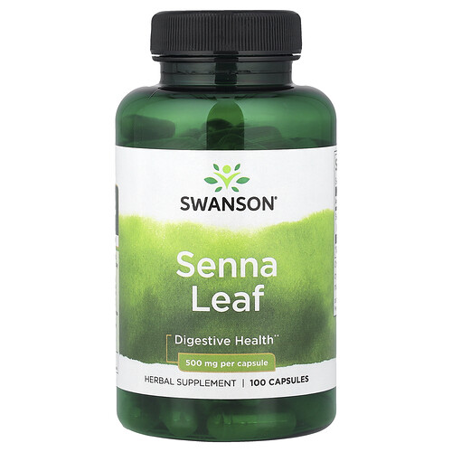 Swanson Vitamins Senna Leaf, 500 mg, 100 Capsules