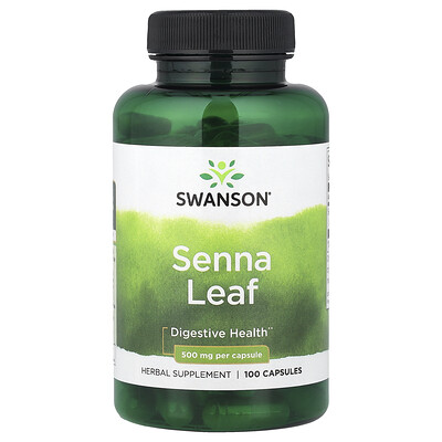 Swanson Vitamins, Hoja de sen, 500 mg, 100 cápsulas