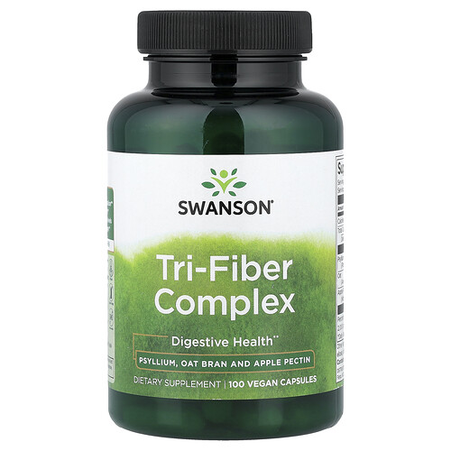 Swanson Vitamins, Tri-Fiber Complex, Tri-Faser-Komplex, 100 vegane Kapseln