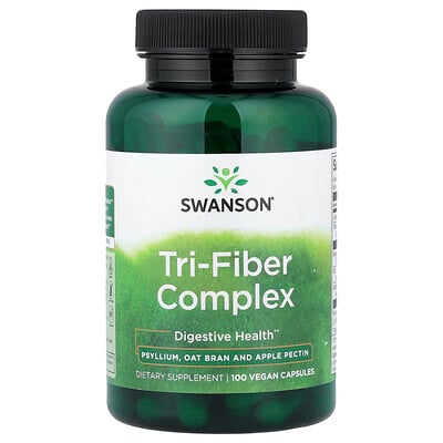 Swanson Vitamins, Complejo de tres fibras, 100 cápsulas veganas