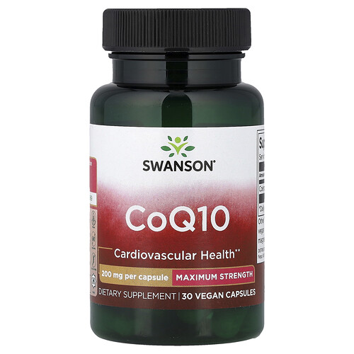 Swanson Vitamins, CoQ10, 200 mg, 30 Vegan Capsules