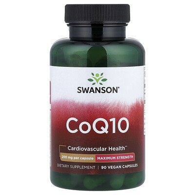 Swanson, CoQ10, 200 mg, 90 cápsulas veganas