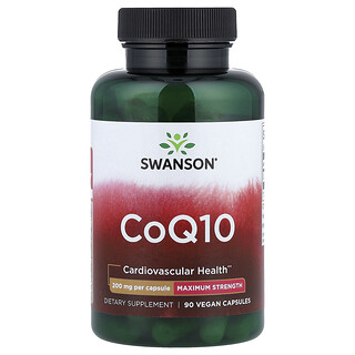 Swanson Vitamins, Koenzym Q10, 200 mg, 90 kapsułek wegańskich