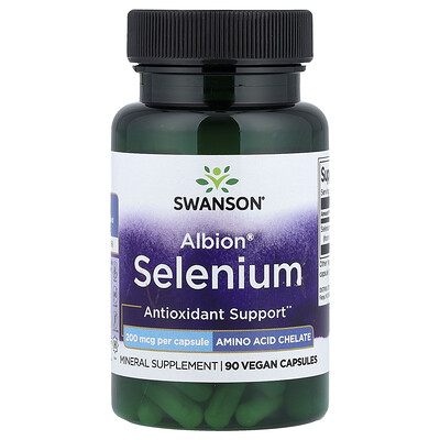 Swanson Vitamins, Selenio Albion®, 200 mcg, 90 cápsulas veganas
