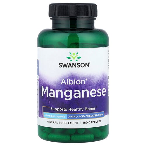 Swanson Vitamins, Albion® Manganese, 40 mg, 180 Capsules