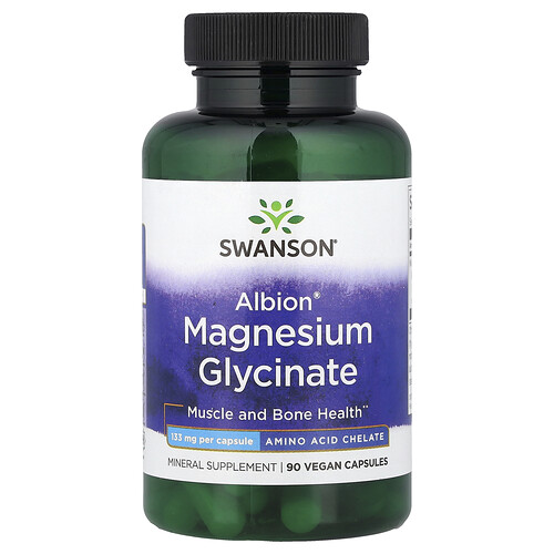 Swanson Vitamins, Albion® Magnesium-Glycinat, 133 mg, 90 vegane Kapseln