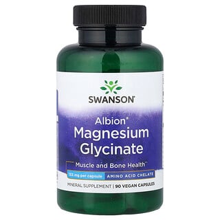 Swanson Vitamins, Albion®, Magnesiumglycinat, 133 mg, 90 vegane Kapseln