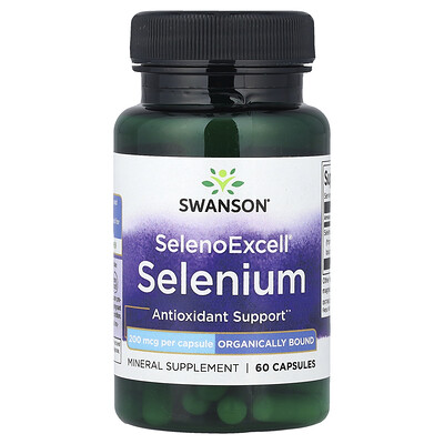 Swanson Vitamins, SelenoExcell®, Selenio, 200 mcg, 60 cápsulas