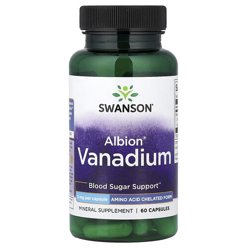 Swanson Vitamins Albion® Vanadium, 5 mg, 60 Capsules