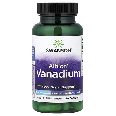 Swanson Vitamins , Vanadio Albion®, 5 Mg, 60 Cápsulas