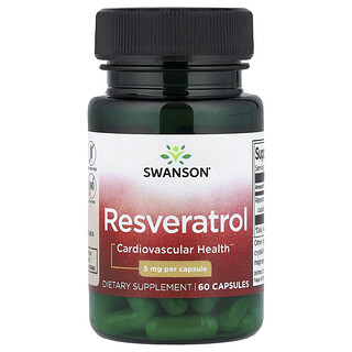Swanson Vitamins, Resveratrolo, 5 mg, 60 capsule