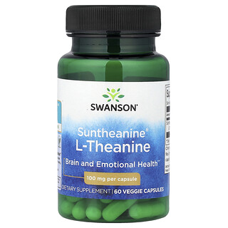 سوانسون فيتامينز‏, Suntheanine® ل-ثيانين ، 100 ملجم ، 60 كبسولة نباتية