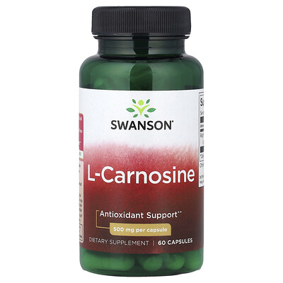 Swanson Vitamins, L-carnosina, 500 mg, 60 cápsulas