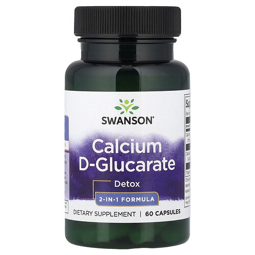 Swanson Vitamins, Calcium D-Glucarate, Calcium-D-Glucarat, 60 Kapseln (250 mg pro Kapsel)