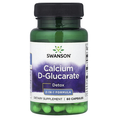 Swanson Vitamins, D-glucarato de calcio, 60 cápsulas (250 mg por cápsula)
