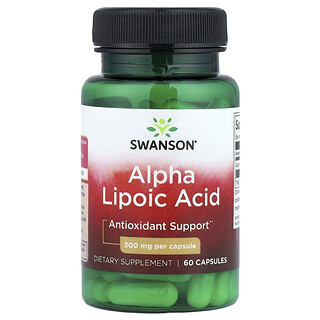 Swanson Vitamins, альфа-ліпоєва кислота, 300 мг, 60 капсул